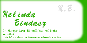 melinda bindasz business card